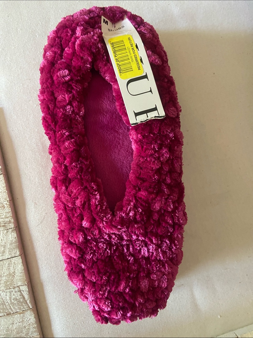 HUE Plush Deep Pink Women's Slip-On Slipper